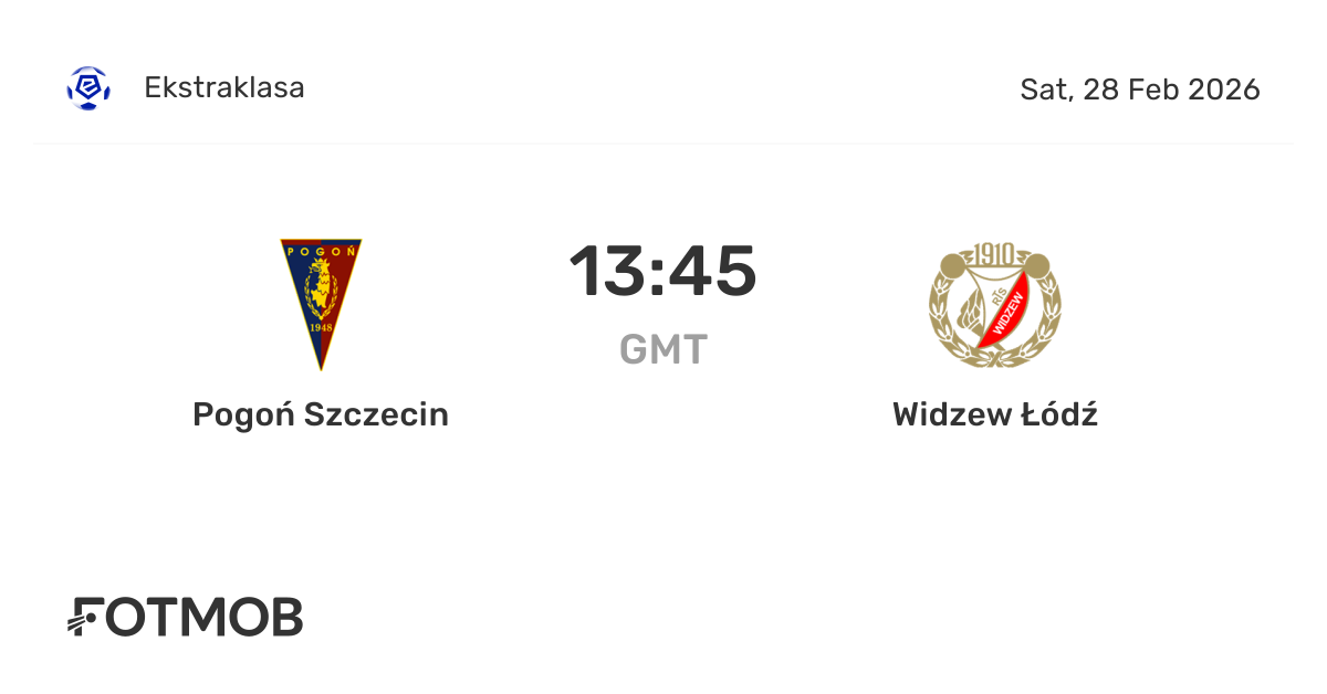 Ekstraklasa Showdown: Pogon (4-2-3-1) vs Widzew (4-4-2) Lineups
